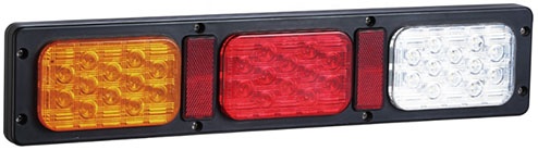LED combination rear light for trucks and trailers
