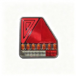 LED Combination Rear Lamp Multi Functional Tail Light with Reflex 12-24V Dynamic Direction Indicator Lamp