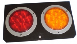 LED Tail Light Combination Light 4 Round With 2 Hole Base